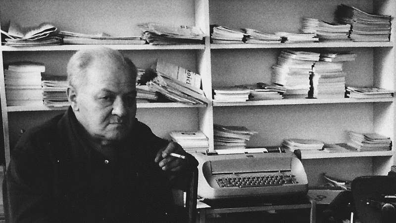 maszyna do pisania i Gustaw Herling‑Grudziński